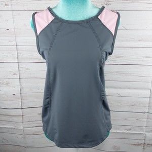 Jepdog Gray Pink Athletic Tennis Sports Top Women's Size Small USA Made
